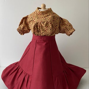 Edwardian Era Doll Historical Outfit, 18 Inch Doll Historical Gown, Outfit For 18 Inch Doll, Historical Outfit, Historical Era Dress