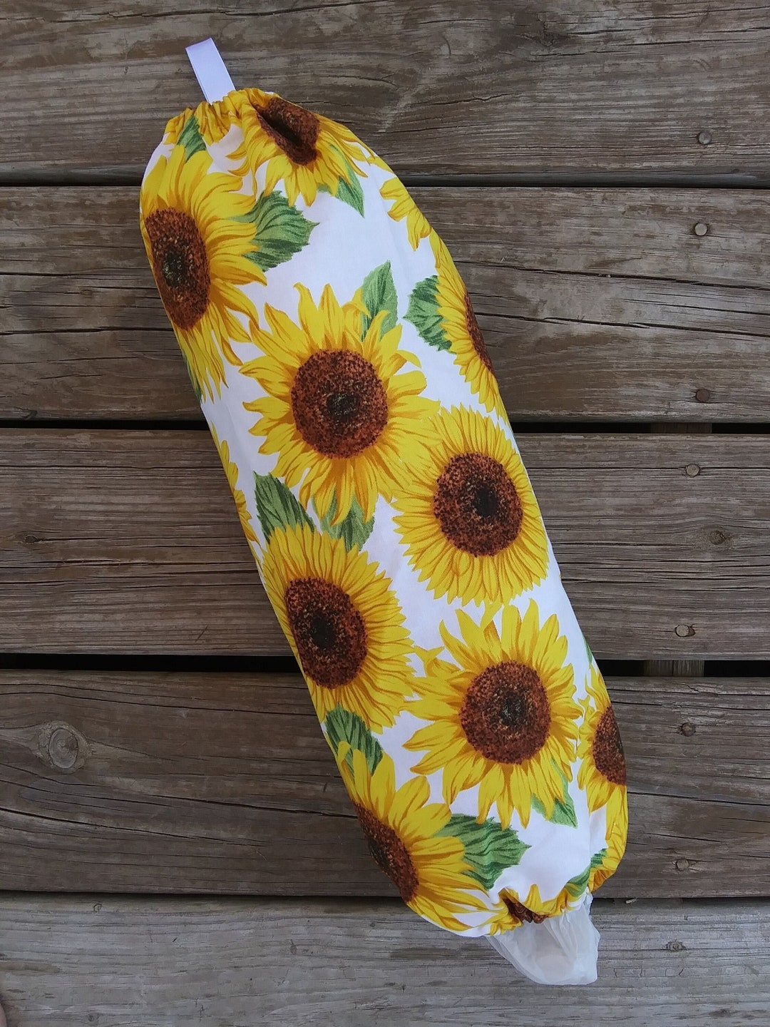 Sunflowers Grocery Bag Holder, Plastic Bag Holder, Shopping Bag Holder