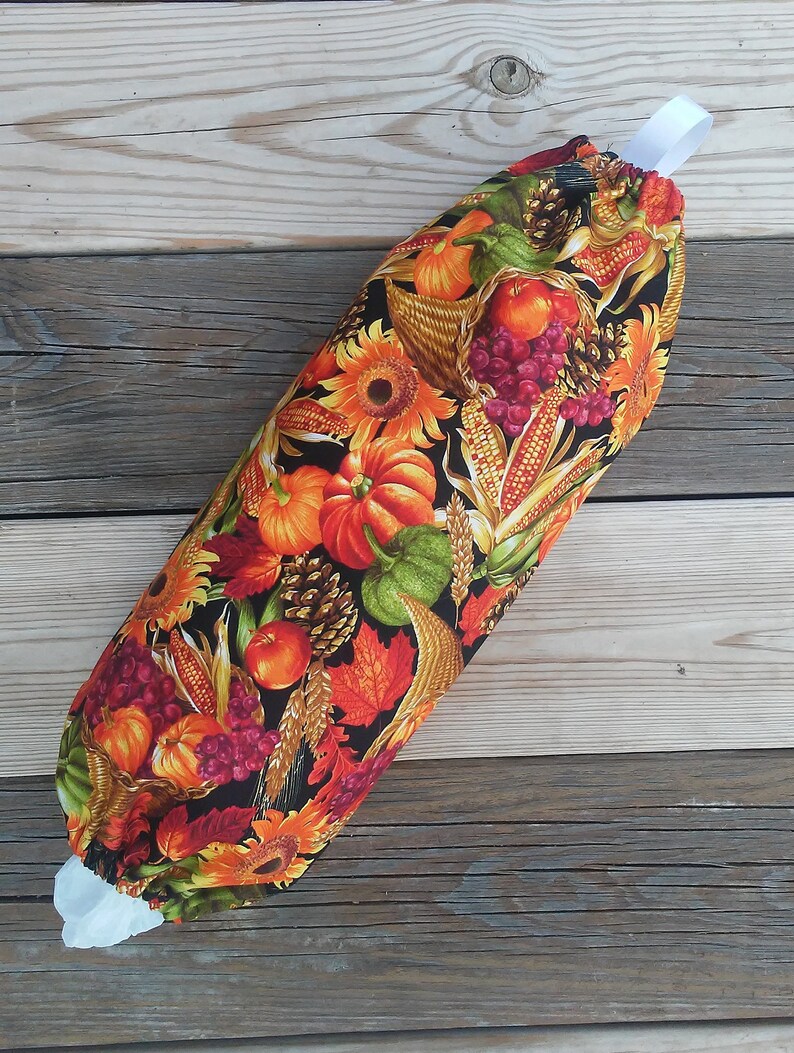 Hanging Plastic Bag Holder Fall Grocery Bag Holder Grocery Bag Dispenser Plastic Bag Holder Shopping Bag Holder