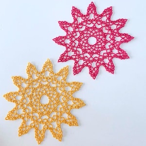Sunny Doily Tatting Pattern, Tatting Pattern, Summer Tatting Pattern, Doily Tatting Pattern, Tatting Pattern, Tatting Project