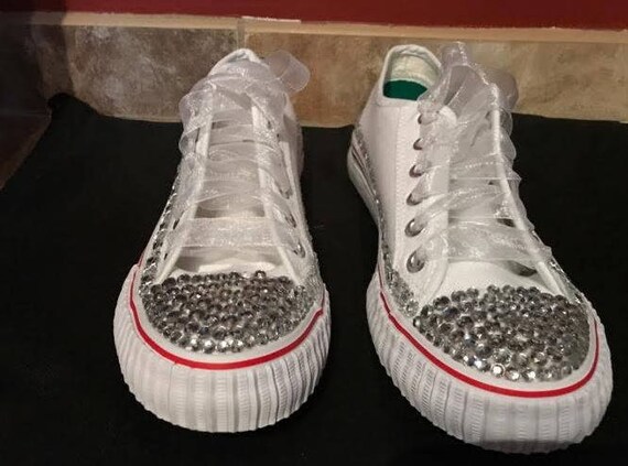 rhinestone canvas shoes