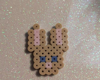 Bunny croc charm- Perler can be made into kandi!