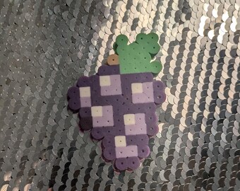 Mini Grape croc charm- Perler can be made into kandi!