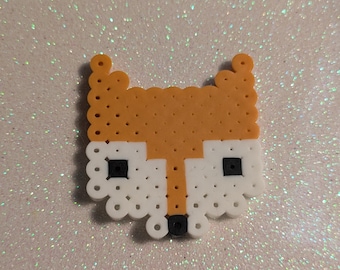 Mini fox croc charm- Perler can be made into kandi!