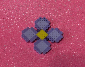 Mini flower  charm- Perler can be made into kandi- keychains-magnets!