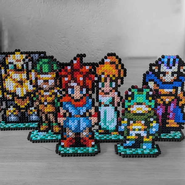 Chrono Trigger characters made from iron beads, Nintendo, SNES, Chronotrigger, HAMA