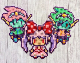 Omori Spaceheart (Sweetheart Captain Spaceboy) from perler beads, Perler Videogames, Aubrey, Kel, Hero, Sunny, Basil, Mari, Hama, Artkal, Capt