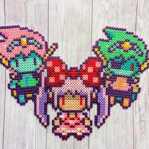 Omori Spaceheart (Sweetheart Captain Spaceboy) from perler beads, Perler Videogames, Aubrey, Kel, Hero, Sunny, Basil, Mari, Hama, Artkal, Capt