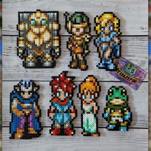 Chrono Trigger characters made from iron-on beads, Nintendo, SNES, Chronotrigger, HAMA