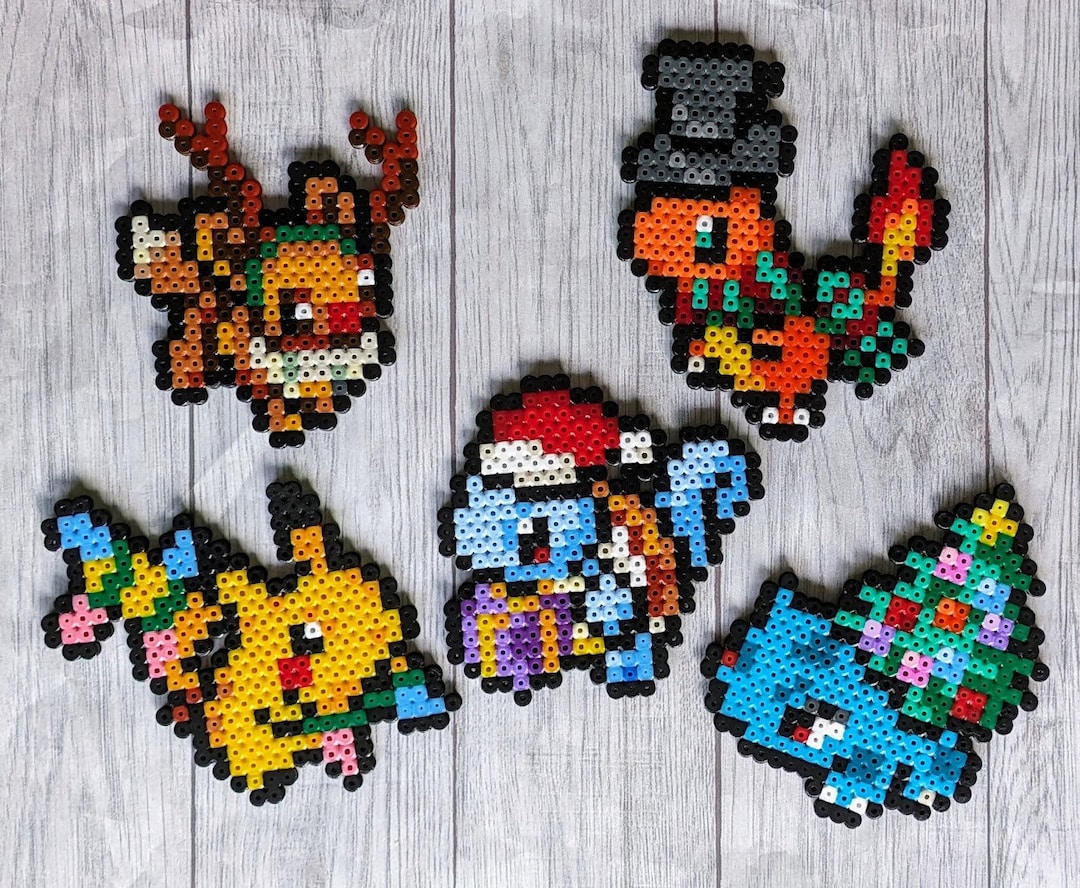 アイロンビーズで作ったクリスマスポケモン飾り 任天堂 クリスマス
