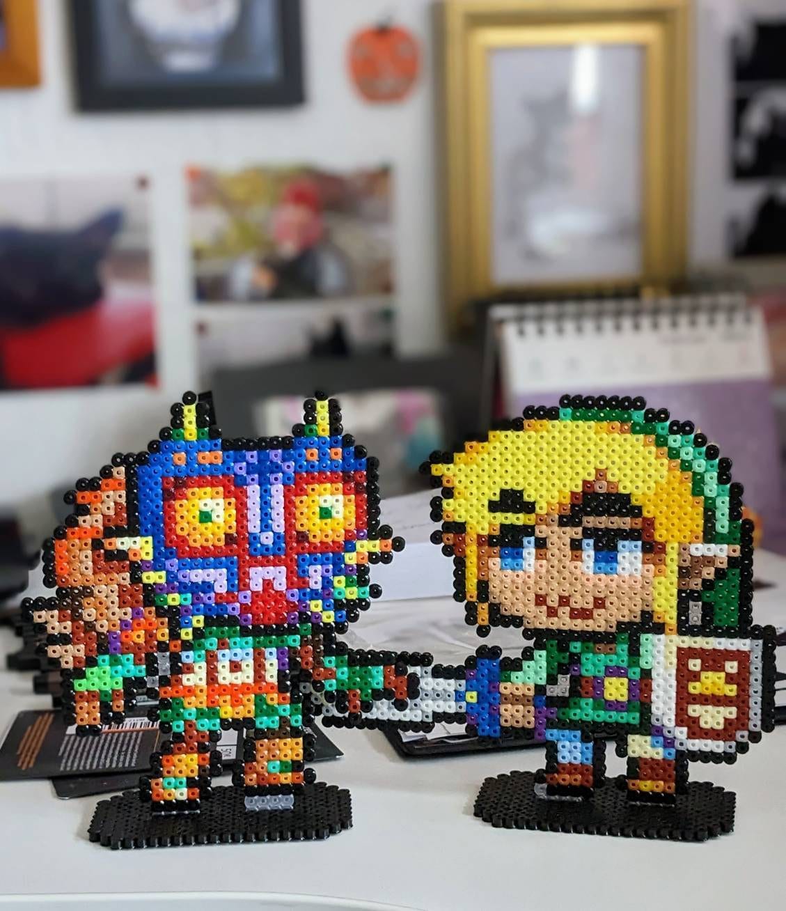 ゼルダのスカルキッド&リンク - アイロンビーズで作ったムジュラの