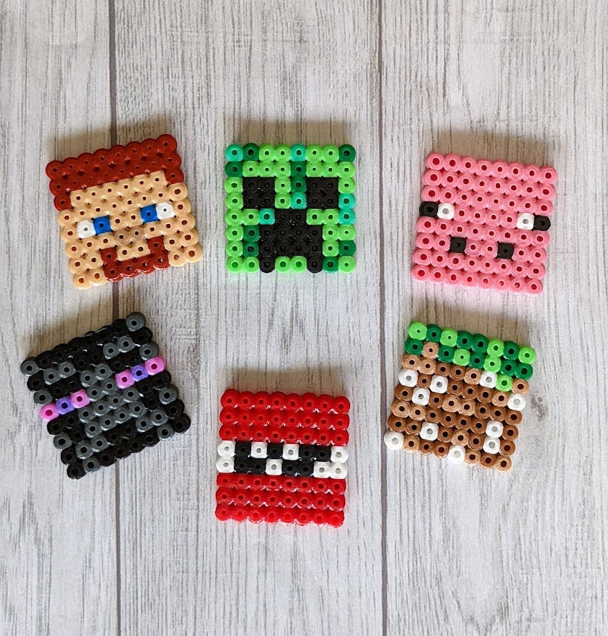 Perler Beads Set of 6 Avengers Coasters or Magnets 