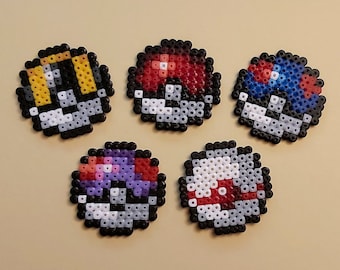 Perler Pokeball Etsy