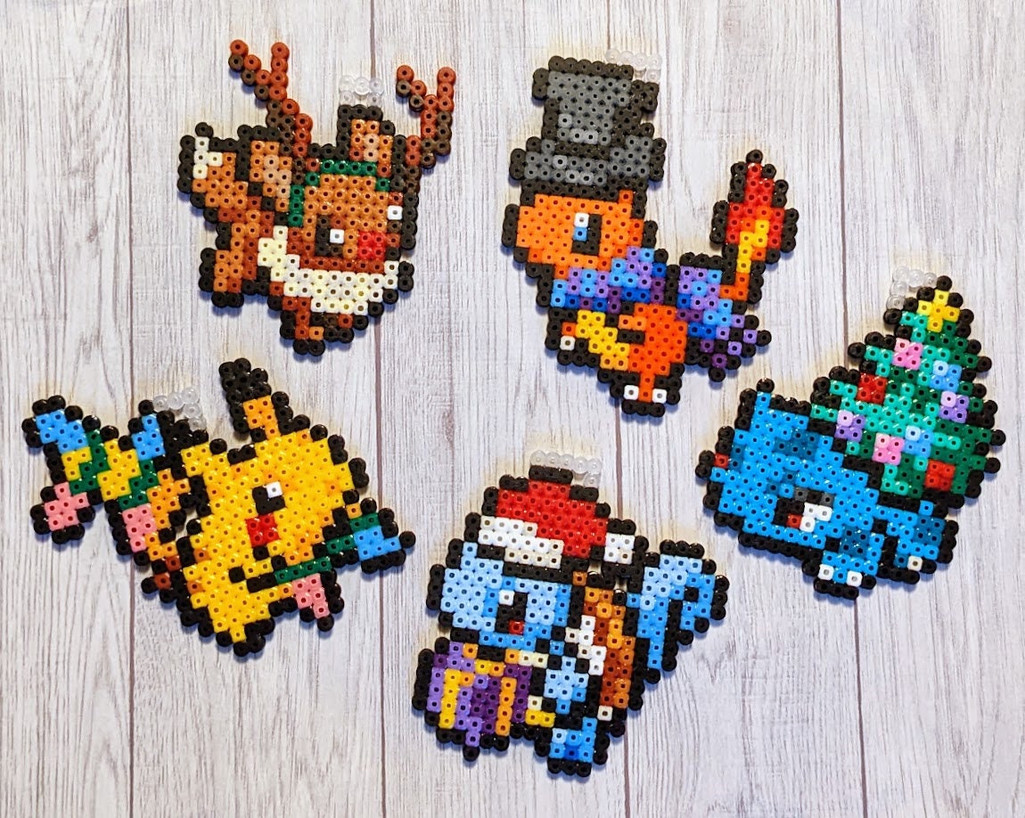 Iron beads pattern for children Pokemon 114 Tangela - free perler beads  patterns fu…