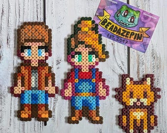 Custom Stardew Valley Character /// Perler Beads, Iron-on Beads, Gaming, Magnets, Stand