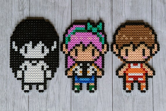 Omori Real World Perler Keychain (Aubrey, Basil, Hero, Kel, Mari, Sunny)