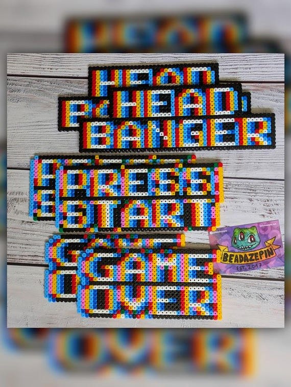 アイロン接着ビーズ、Perler、Nintendo、ビデオゲーム、レトロ