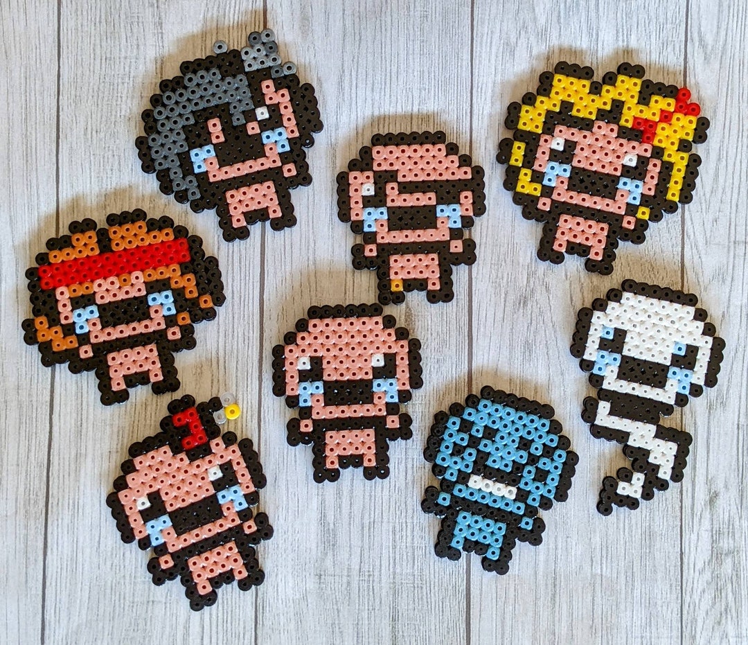 Binding of Isaac Characters Made From Iron Beads With Fridge