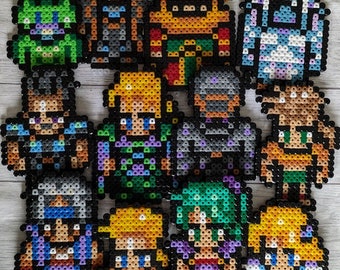 Final Fantasy 6 VI Characters made of fuse beads, Nintendo, SNES, HAMA, Squaresoft