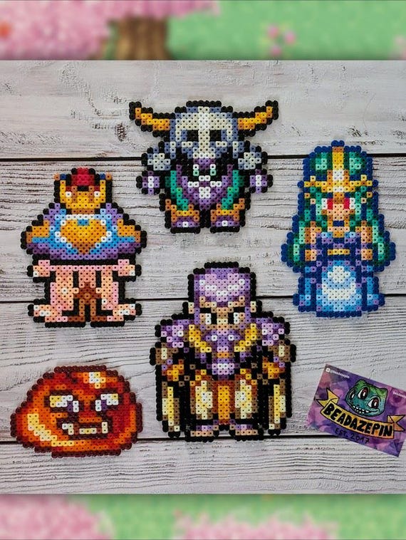 Secret of Mana Npcs Characters Made From Iron-on Beads / Made Out