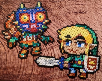 ゼルダのスカルキッド&リンク - アイロンビーズで作ったムジュラの