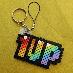 1UP, 1 UP, Extra Life of Ironing Beads with Magnet/Key Ring, Perler Pixel Magnets Beads Keychain Keychain Keychain Nintendo Super Mario image 4