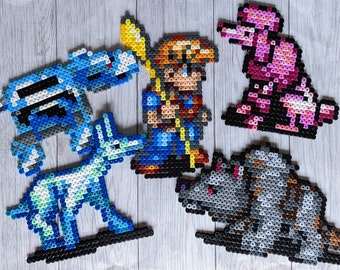 Secret of Evermore Characters Fuse Beads Perler Toaster Dog Poodle Nintendo SNES Magnet Fridge Magnet Stand Stand