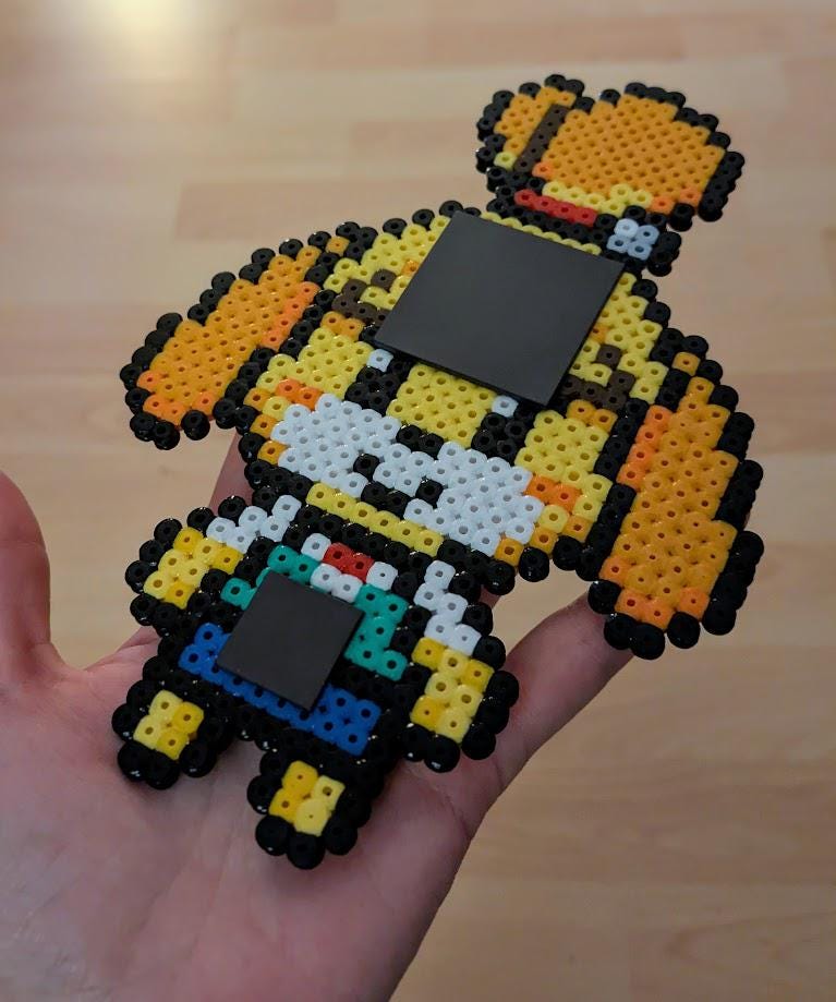 Animal Crossing Characters Made From Perler Beads, K.K. Slider