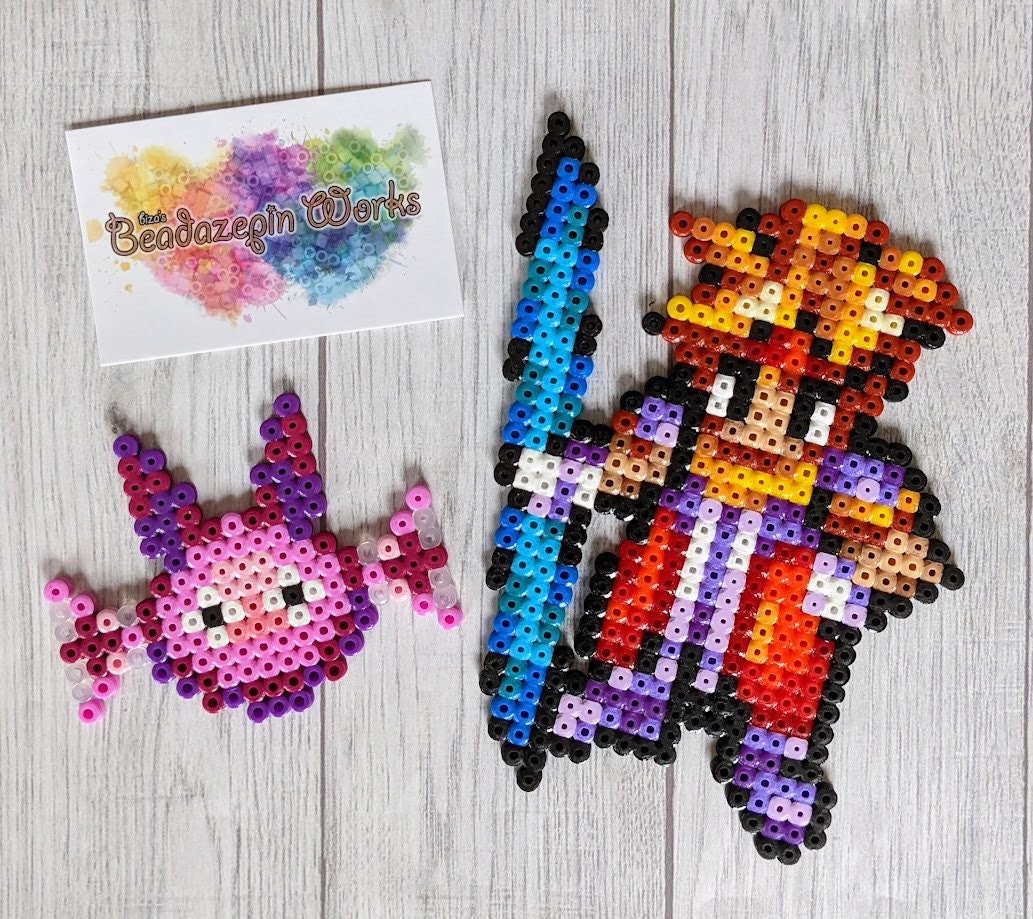 Terranigma Characters Made of Iron Beads, Ark, Yomi / Fluffy