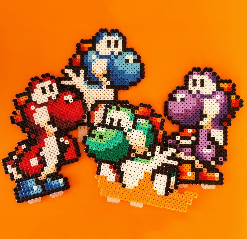 アイロンビーズで作ったヨッシー WITH MAGNET、パーラー、任天堂、SNES