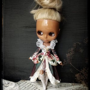 Dress for blythe dolls in vintage style /Blythe Victorian dress /Outfit includes three items