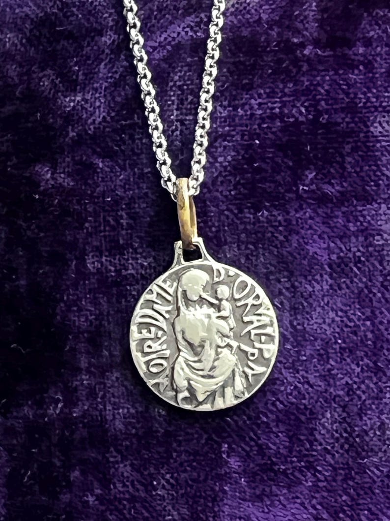 Petite Vintage Silver Our Lady of Orval Medal - Etsy