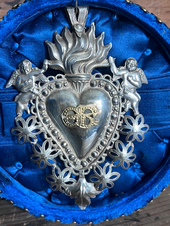 Sacred Heart Antique Italian Ex-Voto