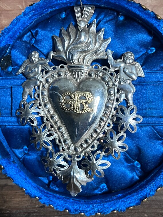 Sacred Heart Antique Italian Ex-Voto - image 2