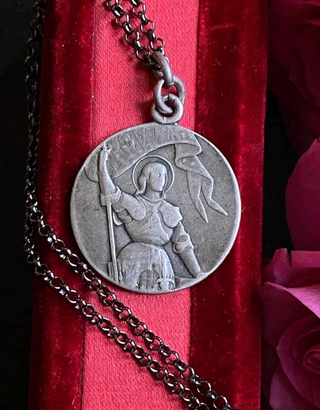 Antique French Saint Joan of Arc Medal - Etsy