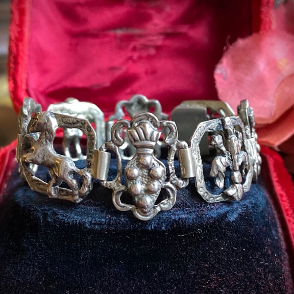 Sacred Heart Silver Bracelet