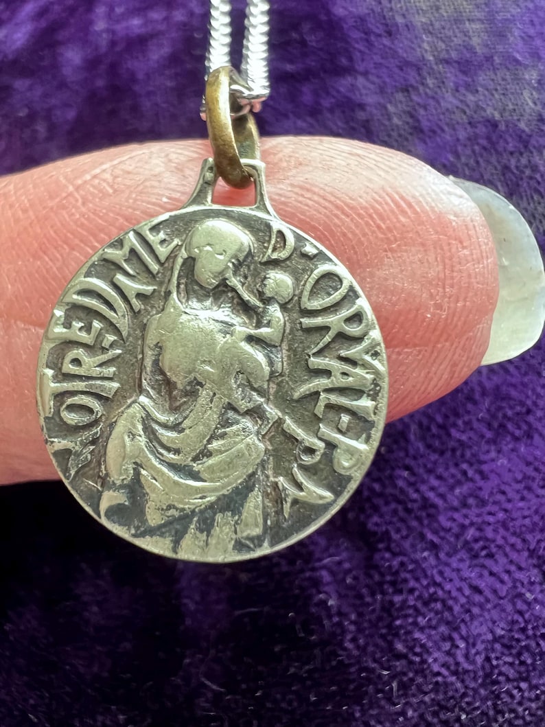 Petite Vintage Silver Our Lady of Orval Medal - Etsy