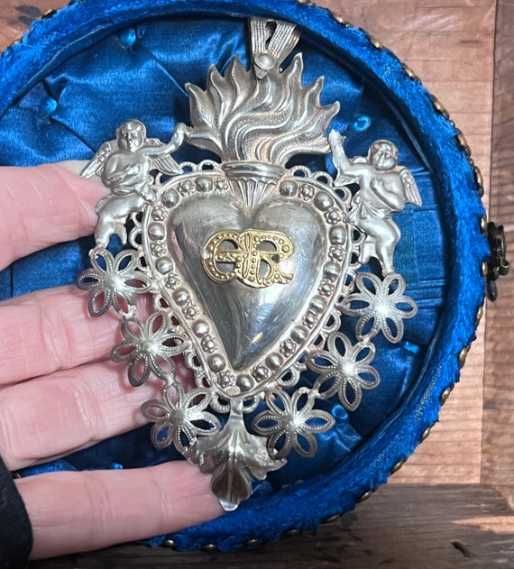 Sacred Heart Antique Italian Ex-Voto - image 6