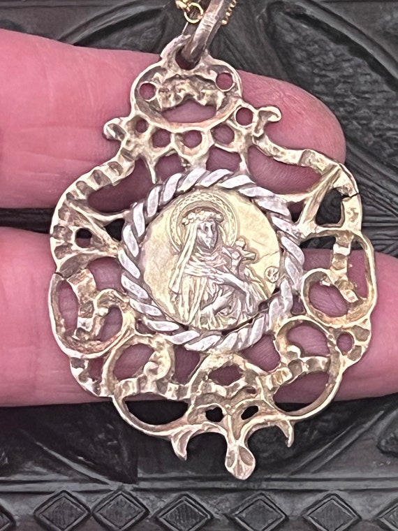 Antique Saint Therese Medal View 2