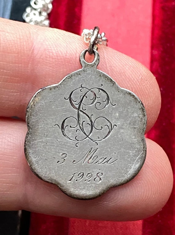 Antique French Saint Therese Medal - image 3