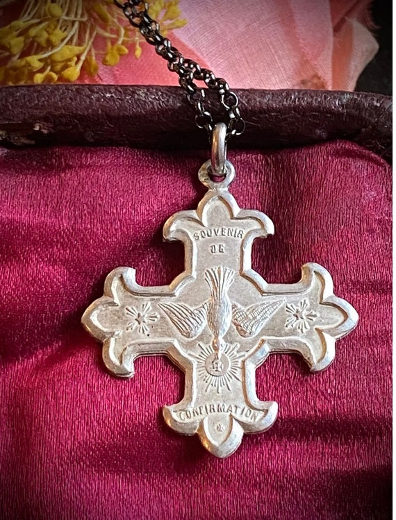 Antique French Holy Spirit Medal
