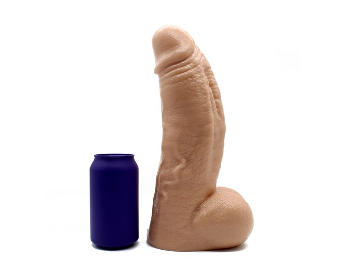 The Titan XL Super Giant Platinum Silicone Dildo