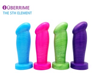 The Fifth Element - Abstract Phallic Platinum Silicone Dildo