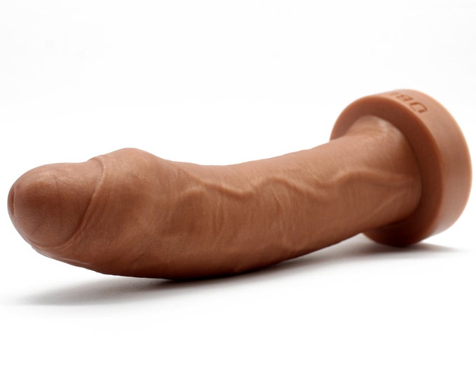 The Reservo - Single Density - Average Size - Uncut, Uncircumcised Platinum Silicone Dildo