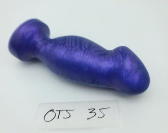 On The Shelf - Vaginal Plug - The Sensi - Platinum Silicone Dildo - Kegels and Clenching Toy - Purple, Pink and Green