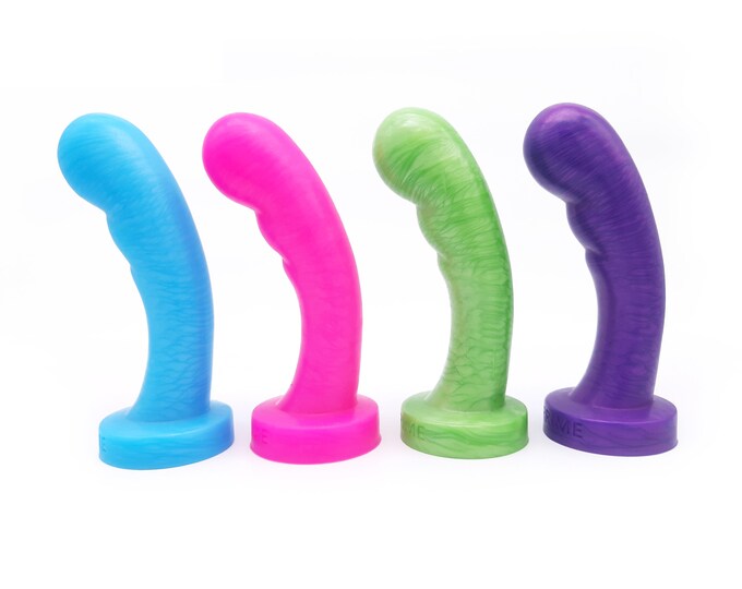 The Element 3 - An Abstract G-Spot and P-Spot Platinum Silicone Dildo