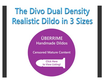Dildo - Realistic Dual Density Dildo - No Balls - Harness Compatible - Handmade Dildo - The Divo Platinum Silicone Dildo - Mature
