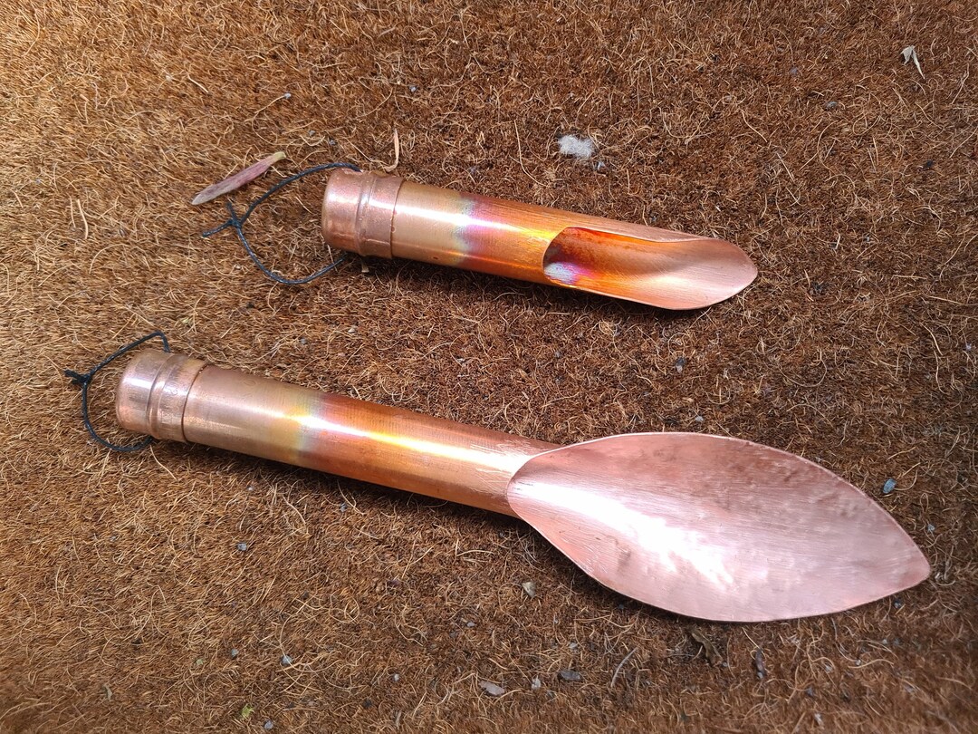 Copper Trowel Set 2 Pure Copper Trowels Small and Normal Size, for