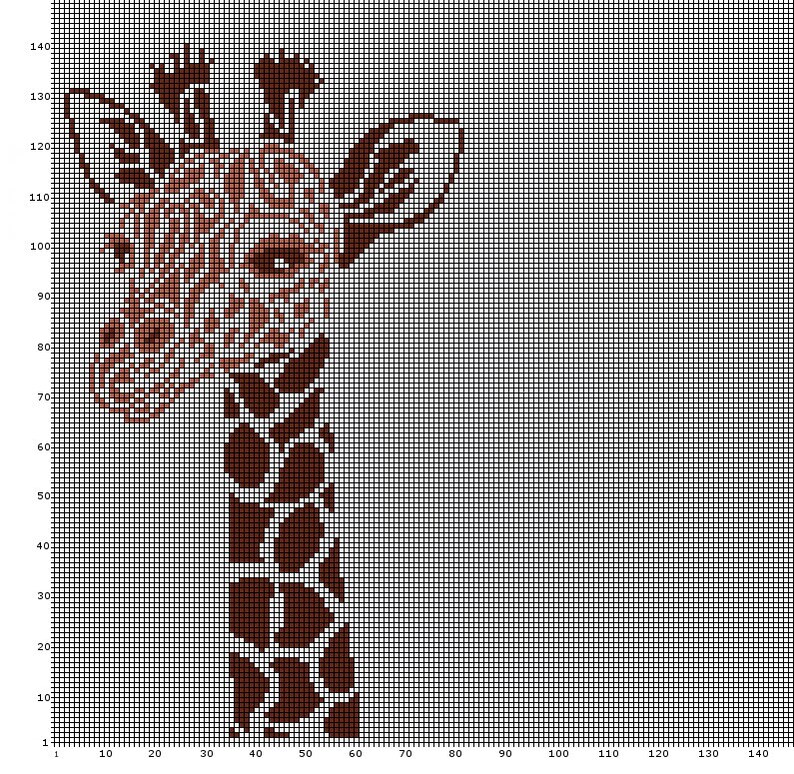 Giraffe Cross Stitch Pattern Instant Pdf Download Cross Etsy UK