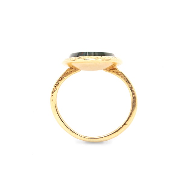 Antique 18 Karat Yellow Gold Ring Bezel Set with … - image 3